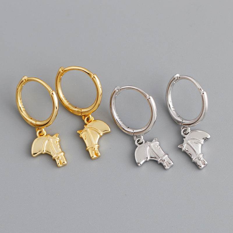 Women's glossy hoop earrings - Mubimart