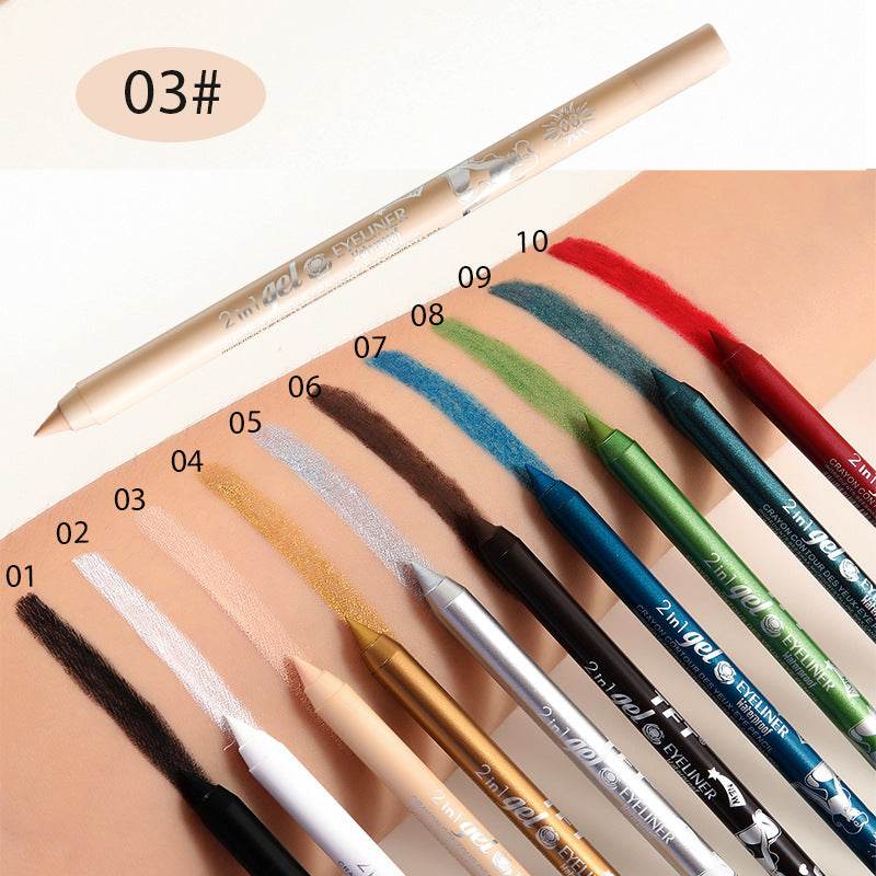 Long Lasting Eyeliner Pen Color Pigment Waterproof Gel Eyeliner Makeup - Mubimart