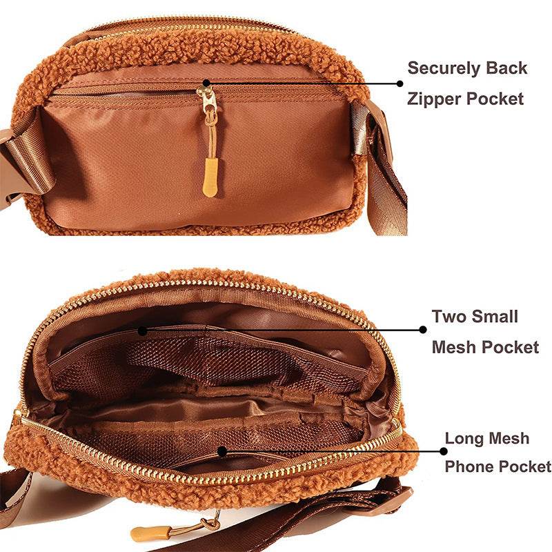 Sports Fanny Pack Fleece Mini Fitness - Mubimart