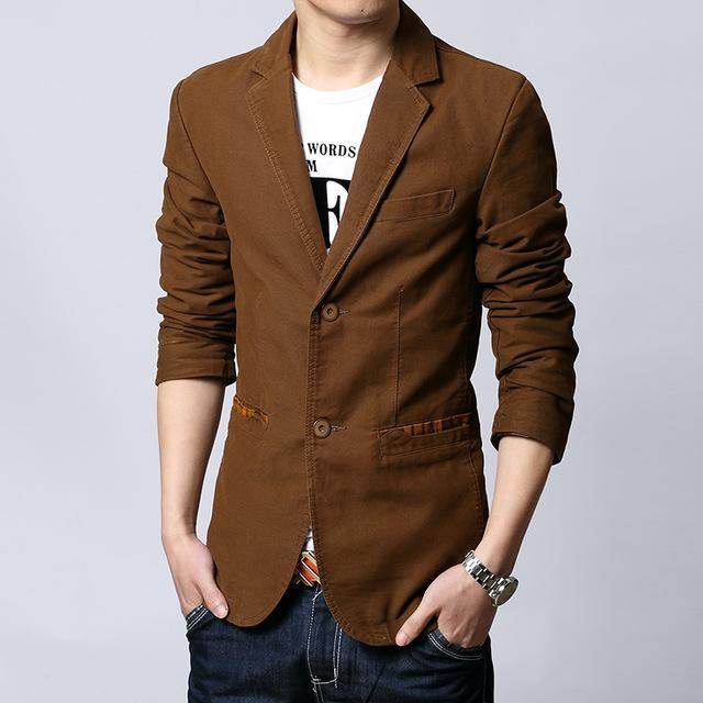 Men Blazer Fashion Slim casual blazer for Men Brand Mens suit Designer jacket - Mubimart