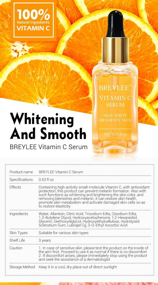 Vitamin C Whitening Serum Brighten Skin Face Skin Care Serum - Mubimart