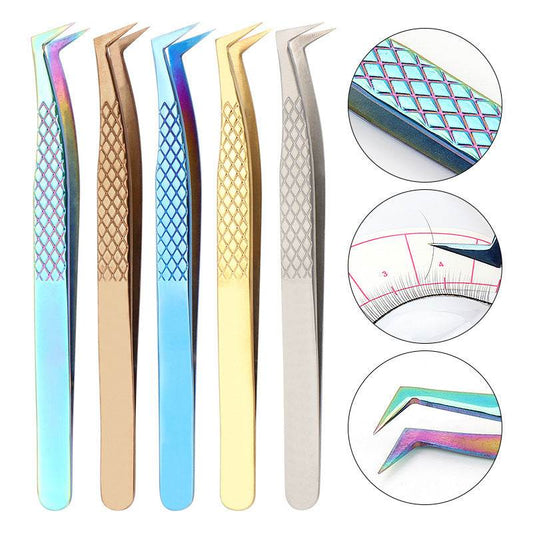 Grafting Eyelash Special Tweezers High Precision Fish Pattern Olecranon Tweezers Stainless Steel Eyelash Tweezers - Mubimart