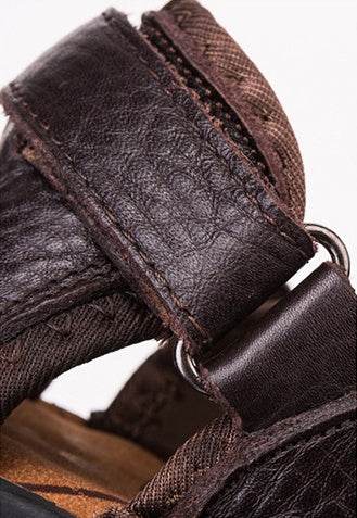 Yan Yang new summer leather sandals men Breathable leisure male non-slip sandals Baotou men sandals - Mubimart