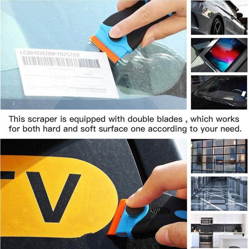 22-piece Portable Double-edged Squeegee To Remove Residues From Car Window Glue - Mubimart