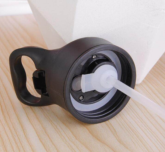 Stainless steel single-layer straw sports bottle - Mubimart