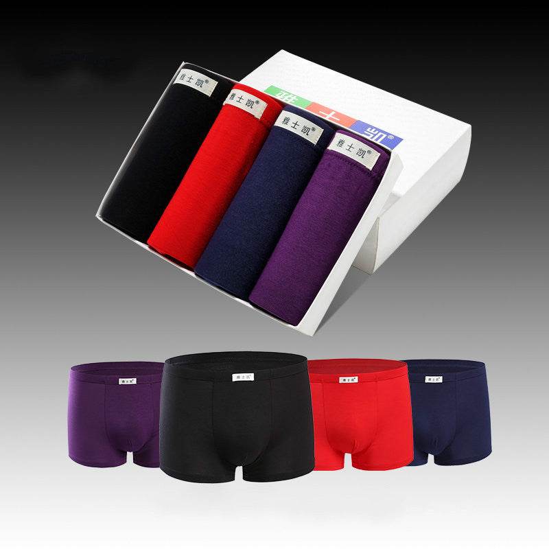 Men's boxer briefs 4pcs - Mubimart