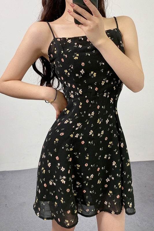 Floral chiffon camisole - Mubimart