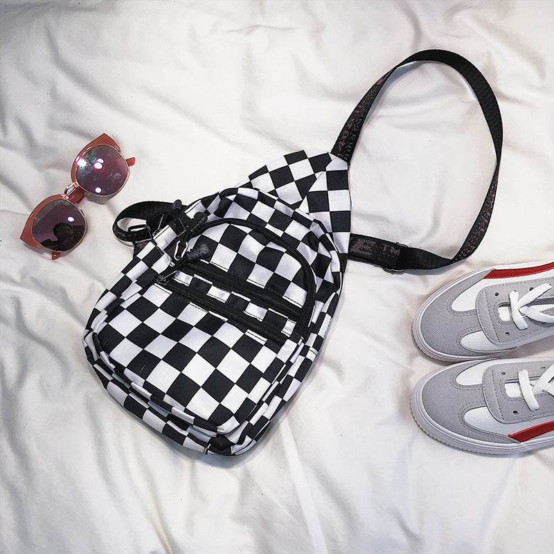 Checkered Sling Bag - Mubimart