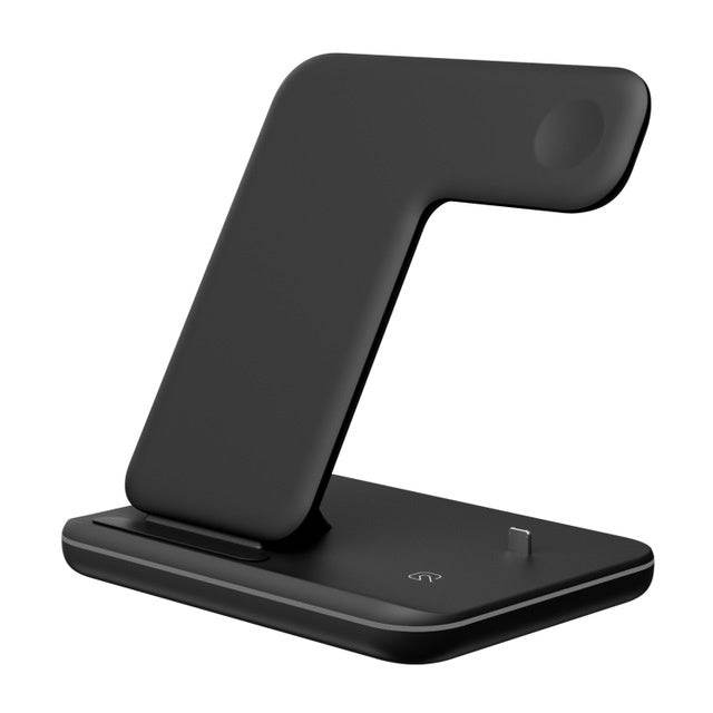 Compatible Mobile Phone Watch Earphone Wireless Charger 3 In 1 Wireless Charger Stand - Mubimart