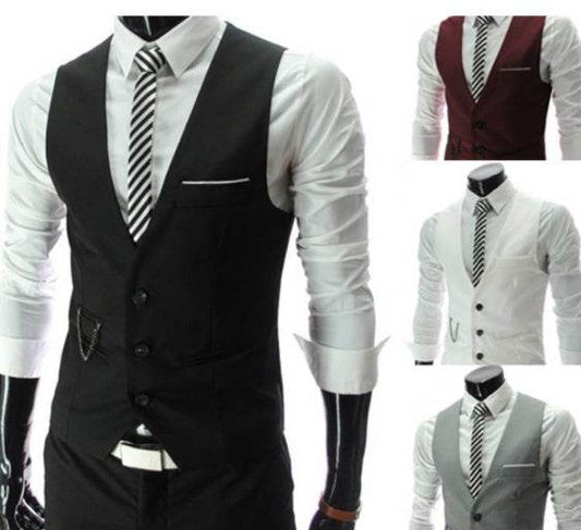 Suit vest male suit vest - Mubimart
