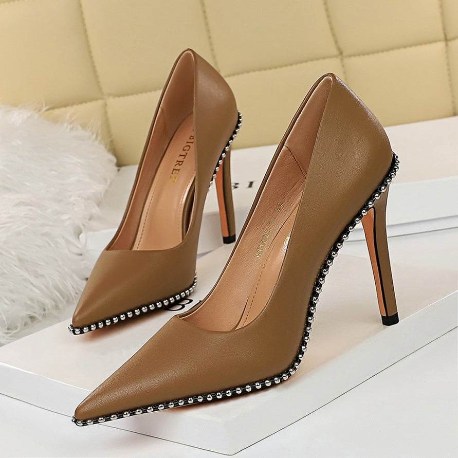 Studded high heels - Mubimart