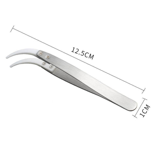 Anti-Static Ceramic Tweezers Black Handle Clamping Tweezers - Mubimart