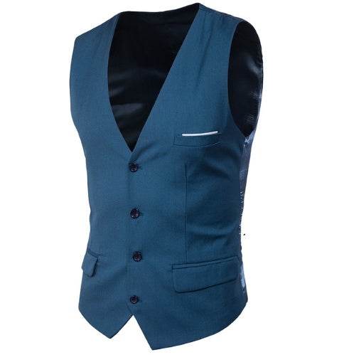 Men's Slim Suit Vest Large Size Sleeveless Vest - Mubimart