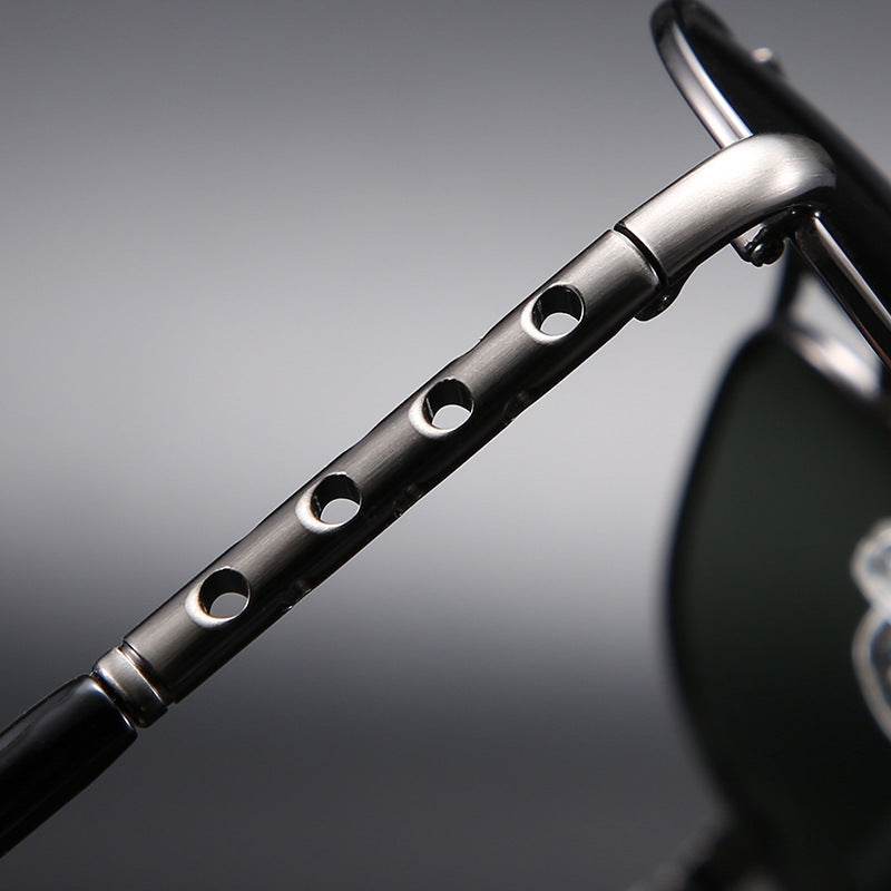 Retro metal polarized sunglasses - Mubimart