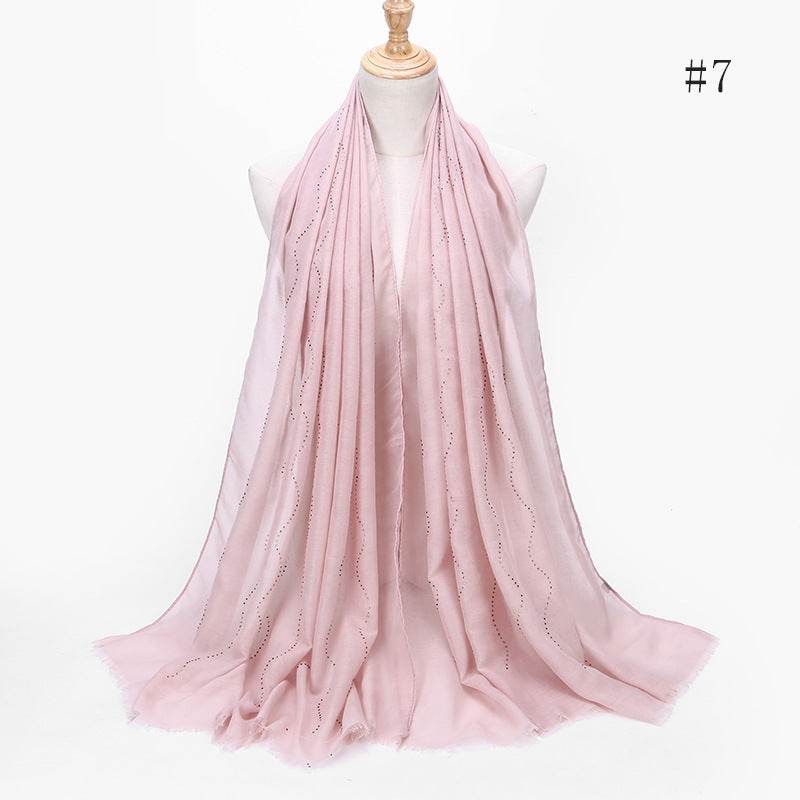 Solid color diamond and scarves - Mubimart