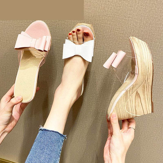Outer Wedge Platform High Heel Sandals - Mubimart