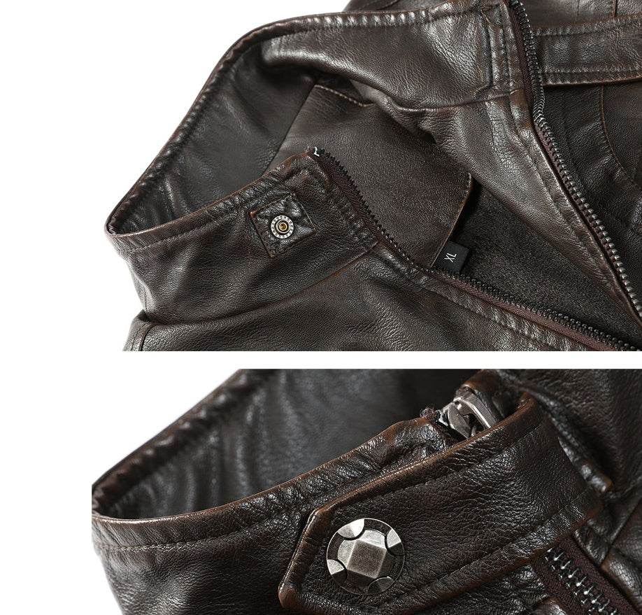 Leather Jacket - Mubimart