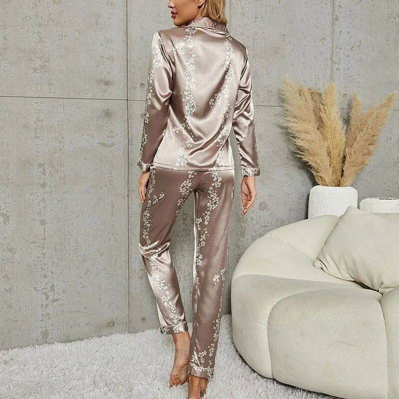 Pajama Set Long Sleeved Women - Mubimart