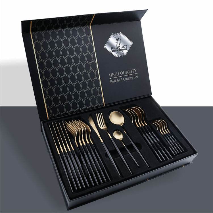 24 Piece Set Of 304 Stainless Steel Knife Gift Box - Mubimart