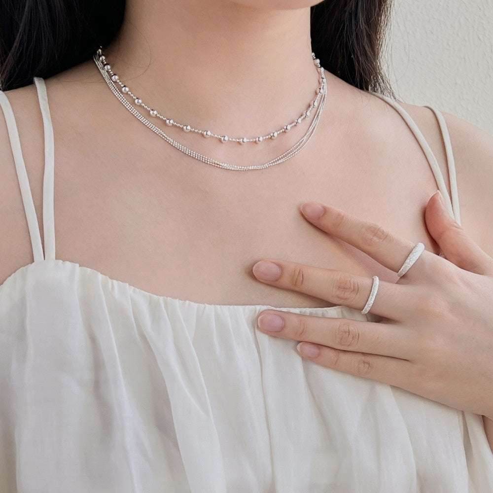 925 Sterling Silver Necklace For Women Choker Fashion Special-interest Design Sense Ornament - Mubimart
