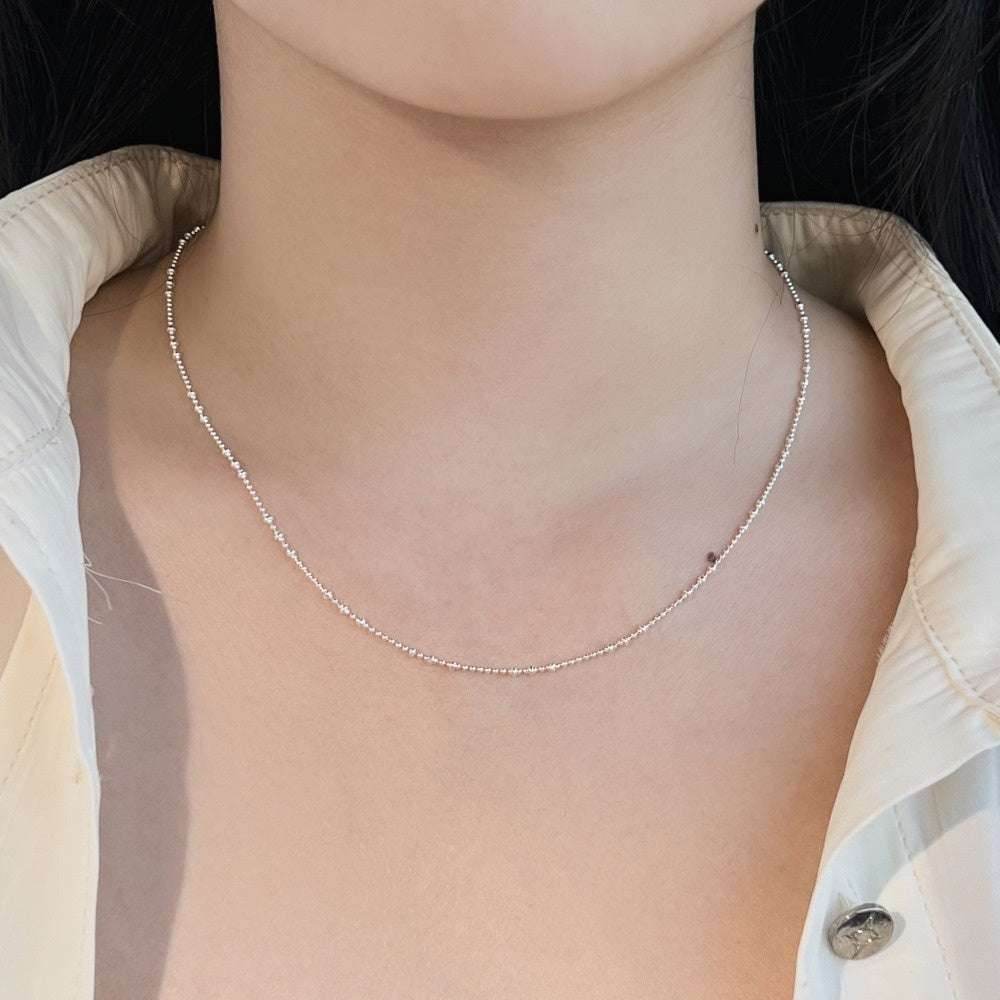925 Sterling Silver Necklace For Women Choker Fashion Special-interest Design Sense Ornament - Mubimart