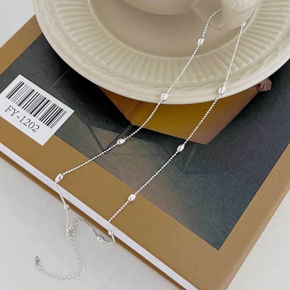 925 Sterling Silver Necklace For Women Choker Fashion Special-interest Design Sense Ornament - Mubimart