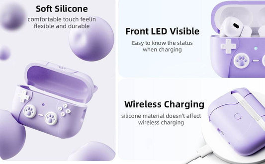 Cute Silicone Earphone Case Protective Case - Mubimart