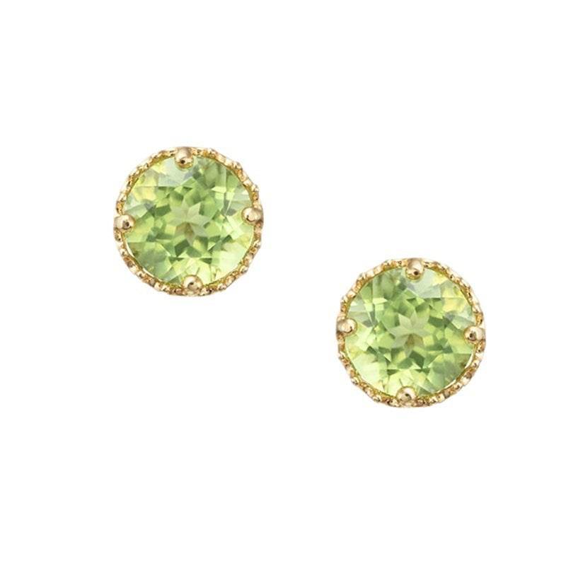 Natural Olivine Stud Earrings For Women - Mubimart
