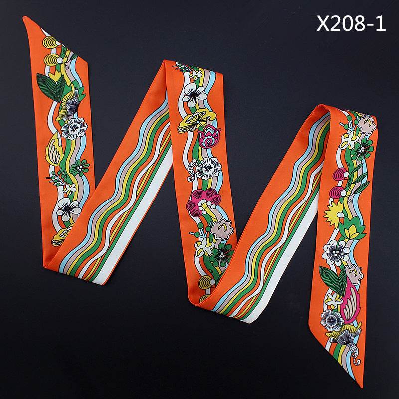 Women's French Flower Wave Imitated Silk Scarves - Mubimart