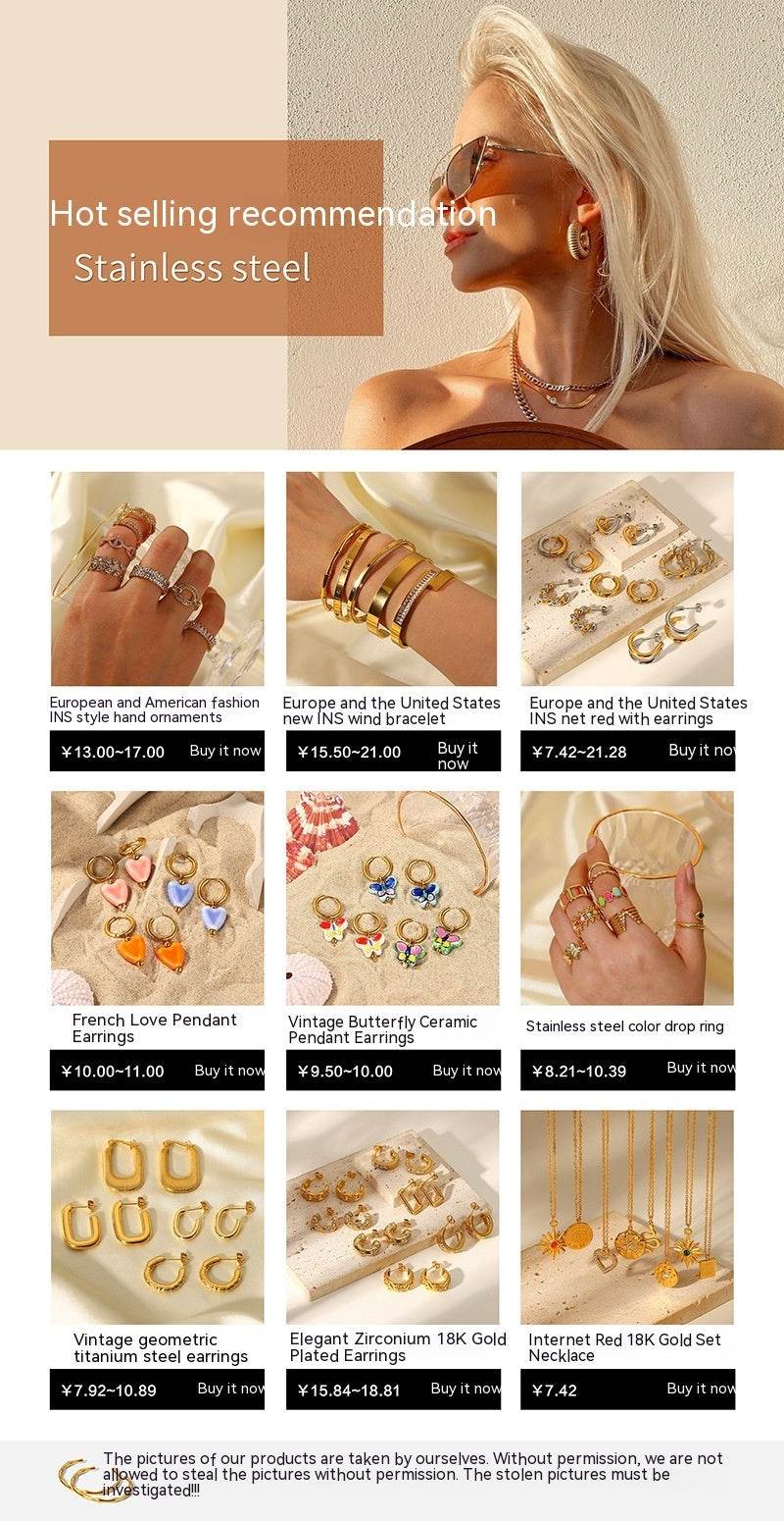 18K Gold Fine Classic Ball Bead Chain Stainless Steel Anklets - Mubimart