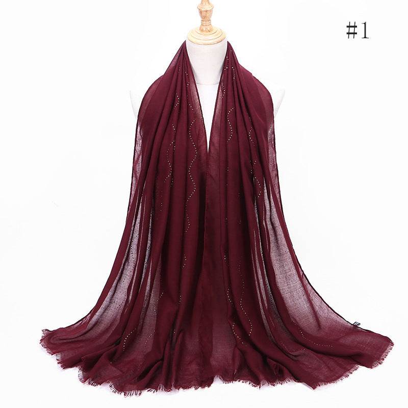 Solid color diamond and scarves - Mubimart