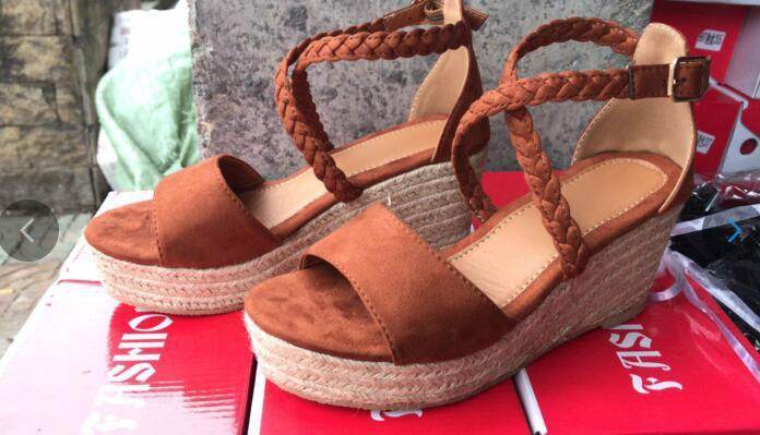 Summer new wedge heel waterproof sandals - Mubimart
