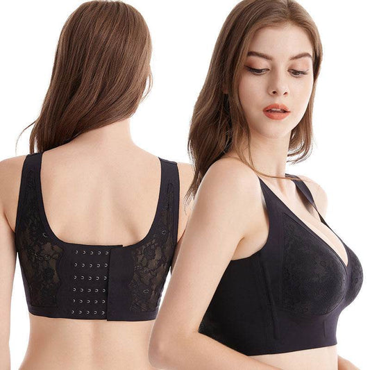 Breasted Unwired Plus Size Adjustable Bra - Mubimart
