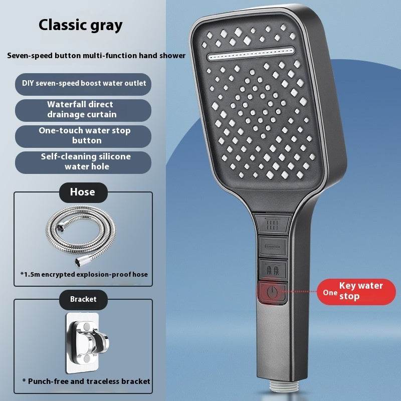 Handheld Rain Supercharged Shower Head - Mubimart