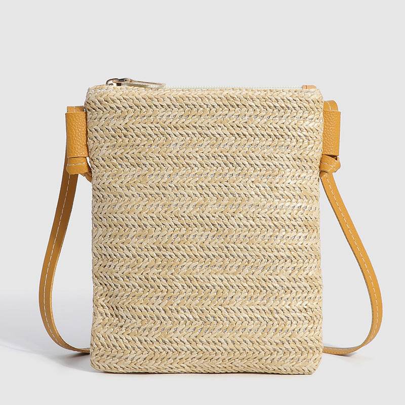Fashion Solid Color Small Square Bag Vertical Mobile Phone - Mubimart