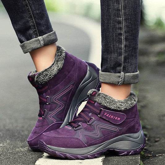 Hiking Shoes For Women Real Leather Non-Slip Outdoor Hiking Boots Trekking Shoes Waterproof Sport Sneakers Camping Sport Shoes - Mubimart