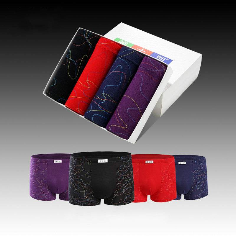 Men's boxer briefs 4pcs - Mubimart