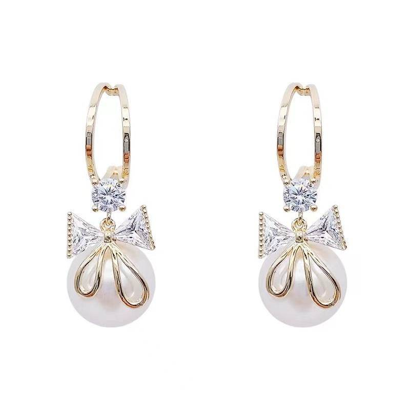Bowknot Colorful Stud Earrings For Women - Mubimart