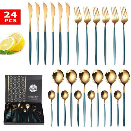 24pcs Luxury Cutlery Set - Mubimart