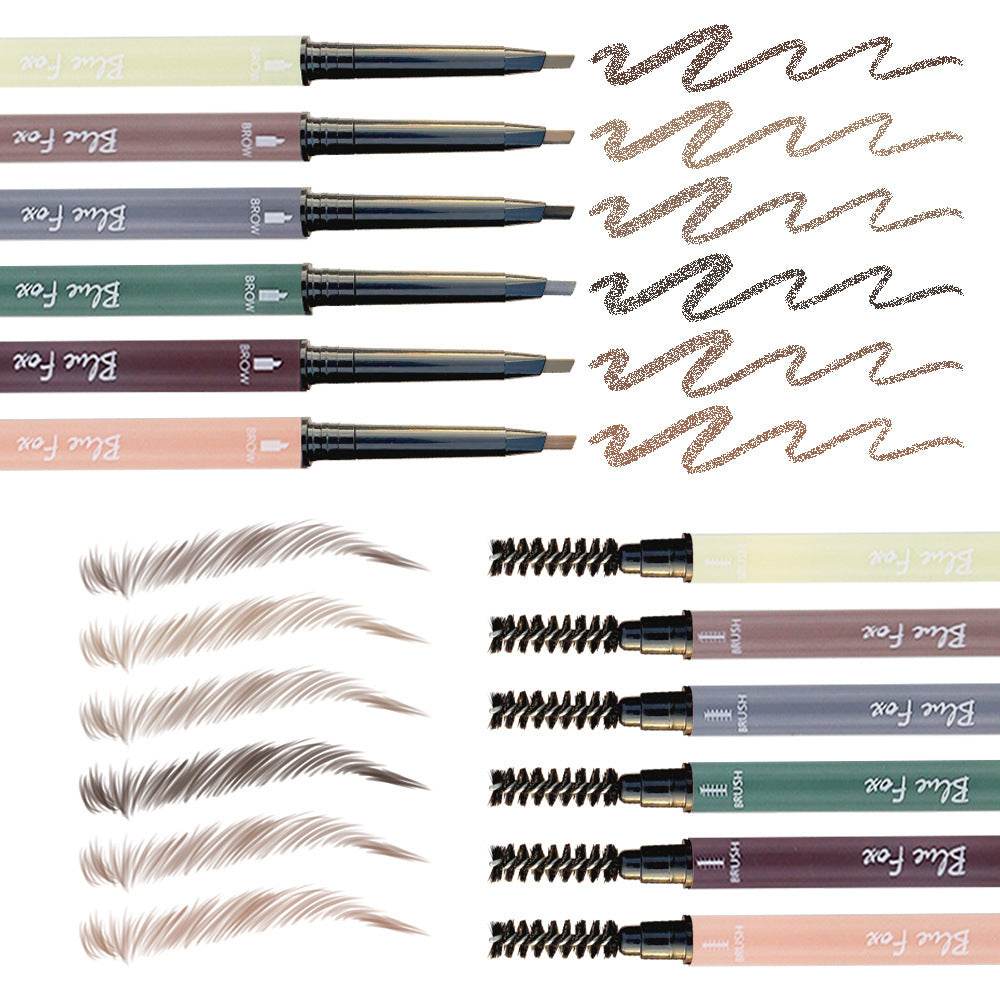 Ultra-fine Double-headed Eyeliner Eyebrow Pencil Rotatable - Mubimart