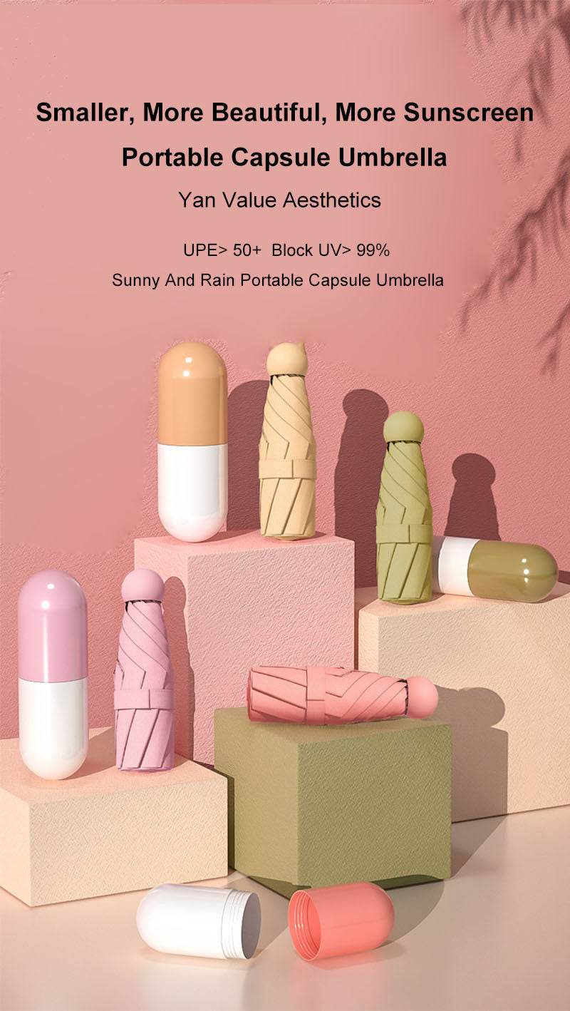 UV proof capsule umbrella - Mubimart