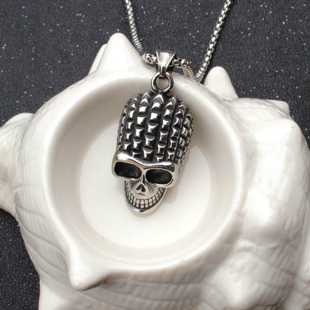 Stainless Steel Skull Necklace For Men - Mubimart