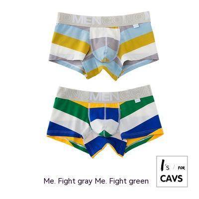 Men's Striped Print Boxer Briefs - Mubimart