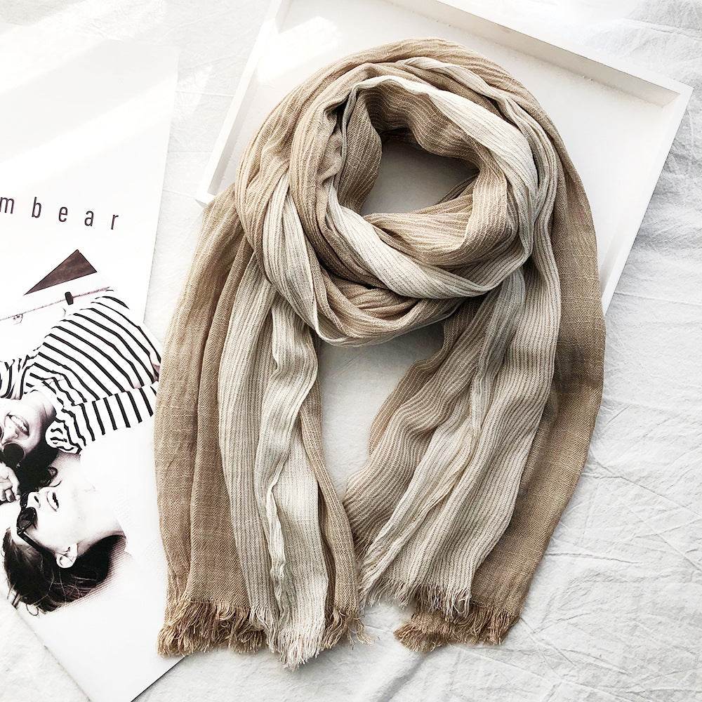 High Bufandas Mens Scarf Fashion Brand Striped Spring - Mubimart