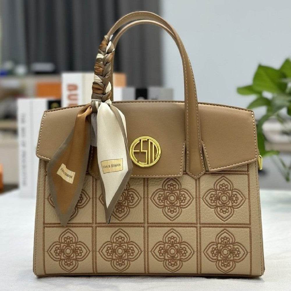 Embroidered Silk Scarf New Crossbody Bag Women - Mubimart