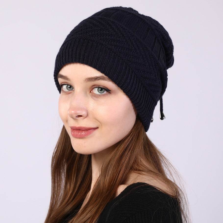 Winter Baotou hats plus velvet knitted men and women pullovers - Mubimart