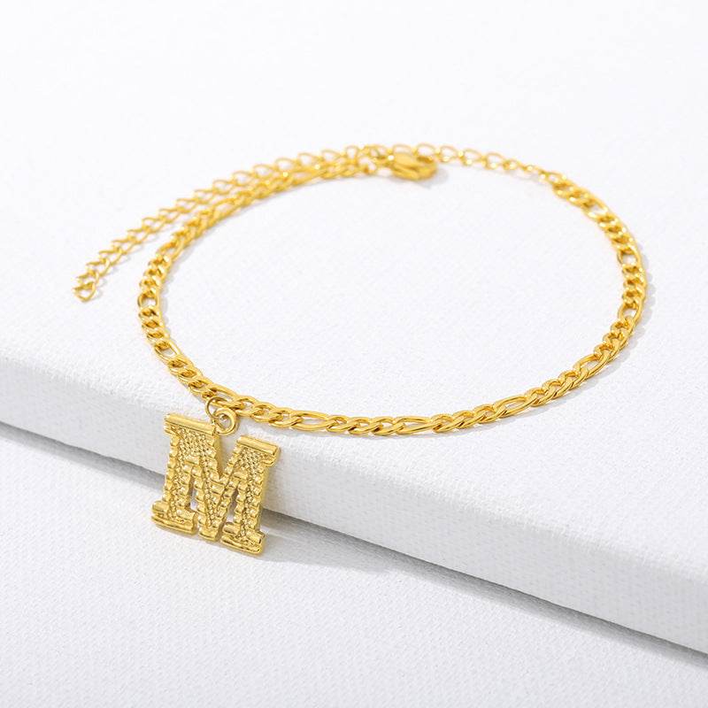 26 English alphabet anklets - Mubimart