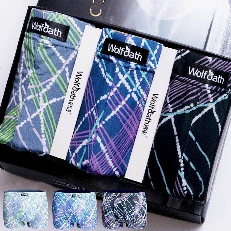 3-pack men's ice silk underwear - Mubimart