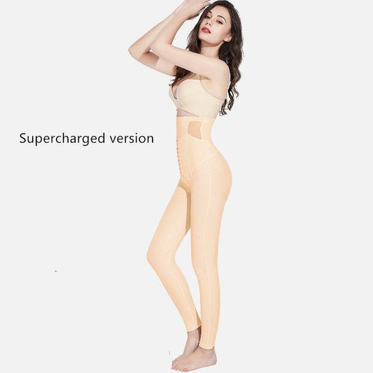 Slimming thigh high waist abdomen shaping pants - Mubimart