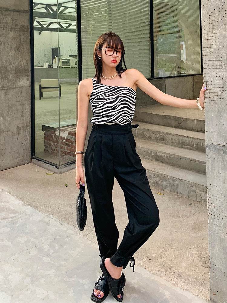 One-shoulder camisole - Mubimart